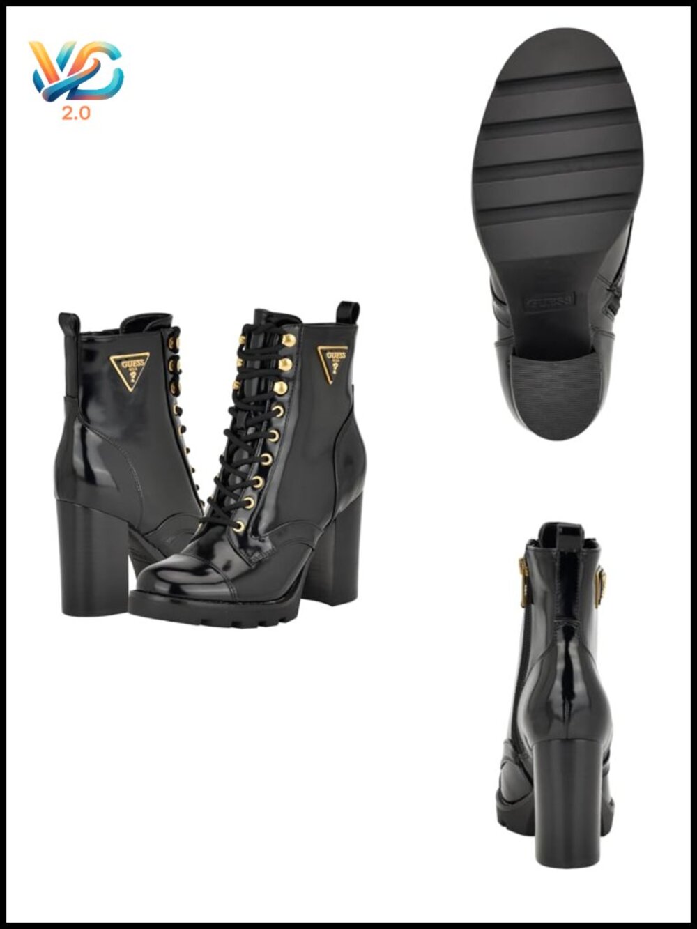 3.31" Block Heel Ankle Boot with Chunky Lug Sole